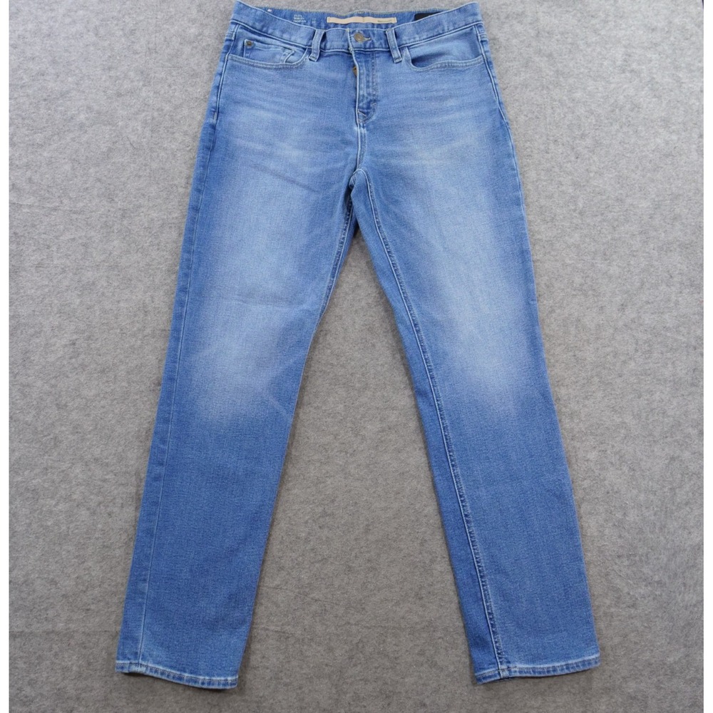 Banana Republic Jeans Mens 33 32 Blue Slim Traveler Denim Medium Wash Stretch